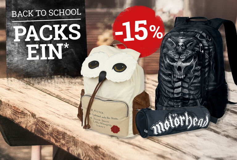15% auf Rucksäcke & Taschen