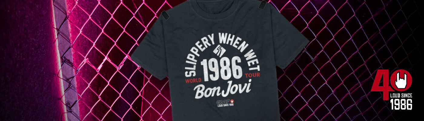 40th Anniversary T-shirt / [object Object] / Bon Jovi - Slippery When Wet World Tour 1986 / Schnell sichern!