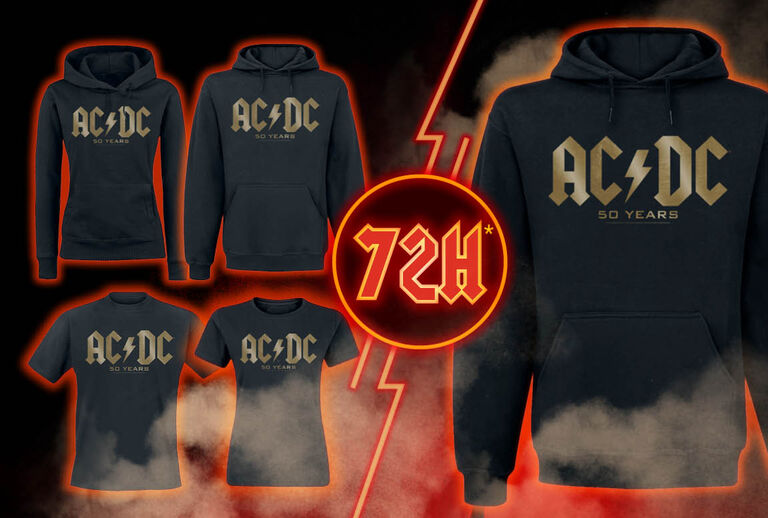 50th Anniversary Alben & 72h Shirts! / 72h / Bestelle jetzt eines der 50th Anniversary Alben von AC/DC vor und sichere dir im gleichen Zuge unsere 72h Shirts! / Schnell sichern!
