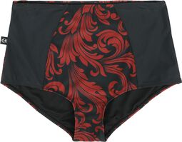 High Waist Bikini Slip With Ornaments, Black Premium by EMP, Bikini-Unterteil