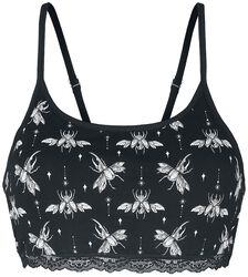 Bustier mit flying Beetle Print, Gothicana by EMP, Bustier