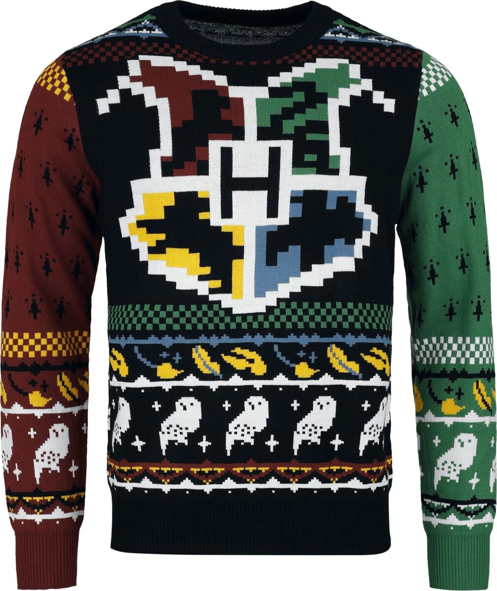 Harry Potter Christmas jumper - Wappen und Symbole - S XXL - för flerfärgad