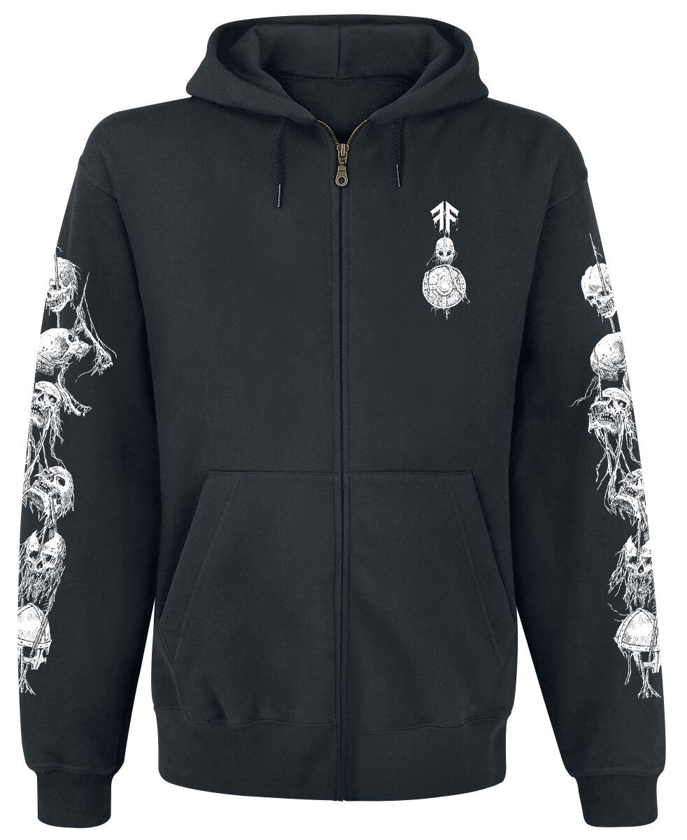 Amon Amarth Kapuzenjacke - Shieldwall - M - für Männer - Größe M - schwarz  - Lizenziertes Merchandise!