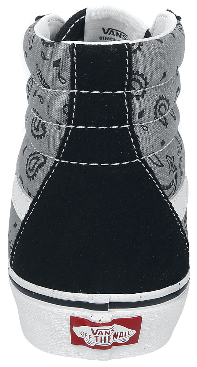 Vans SK8-HI Paisley Gray/True White Sneaker high schwarz grau