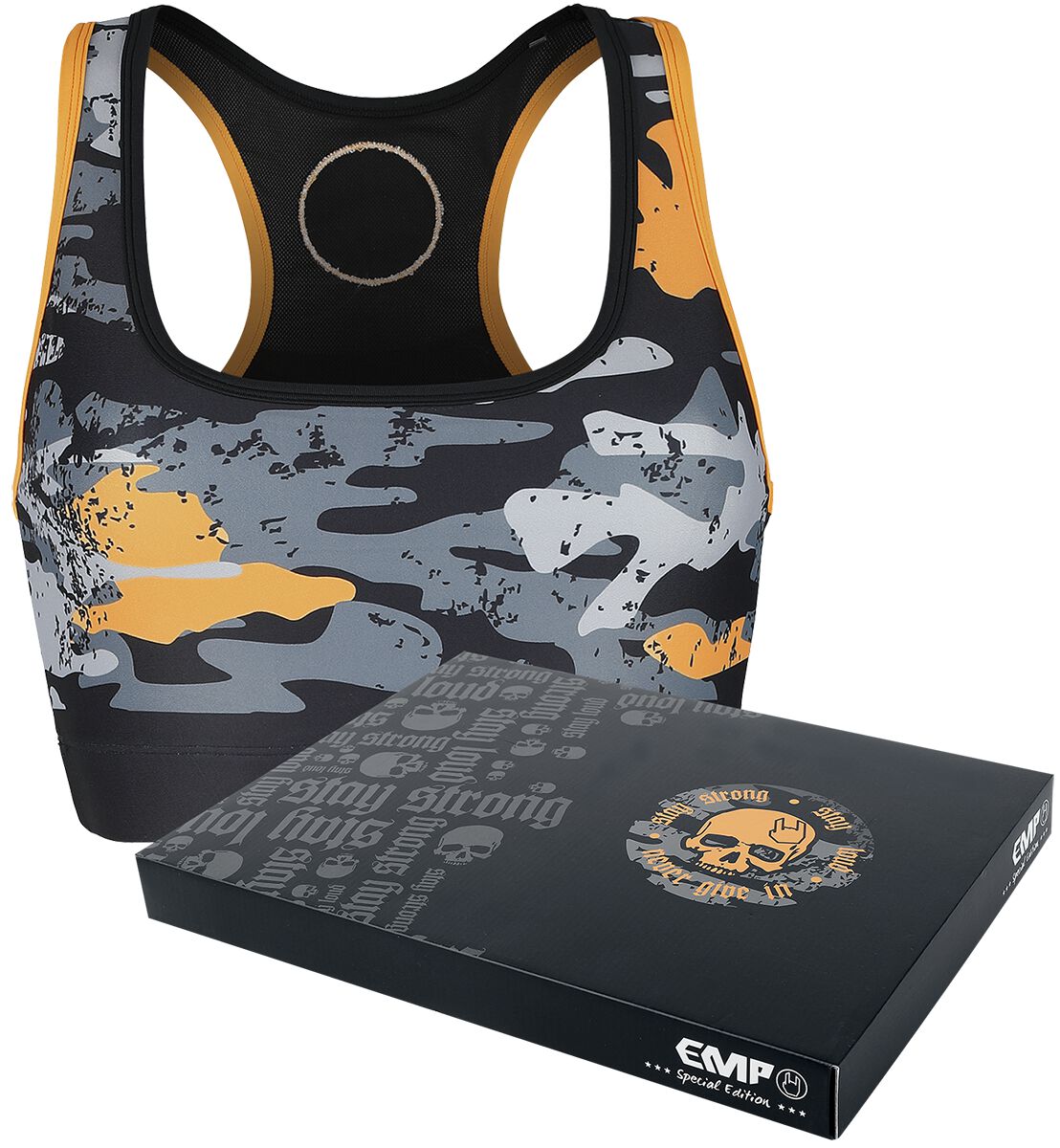 EMP Special Collection Sports Bra with Camouflage Print Bustier black