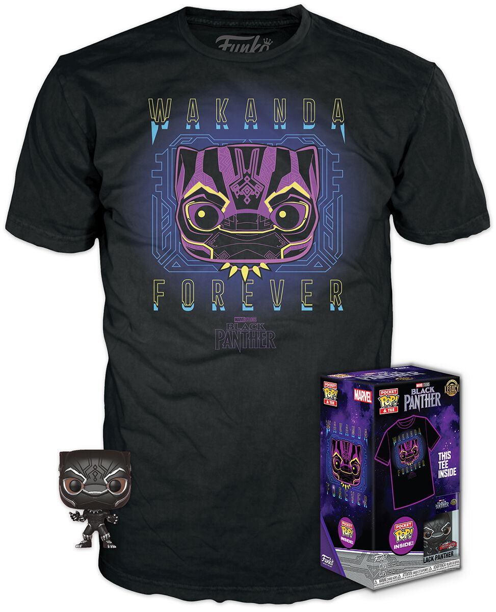 Black Panther Wakanda Forever - Black Panther - Pocket Pop! & Tee Funko Pop! multicolor