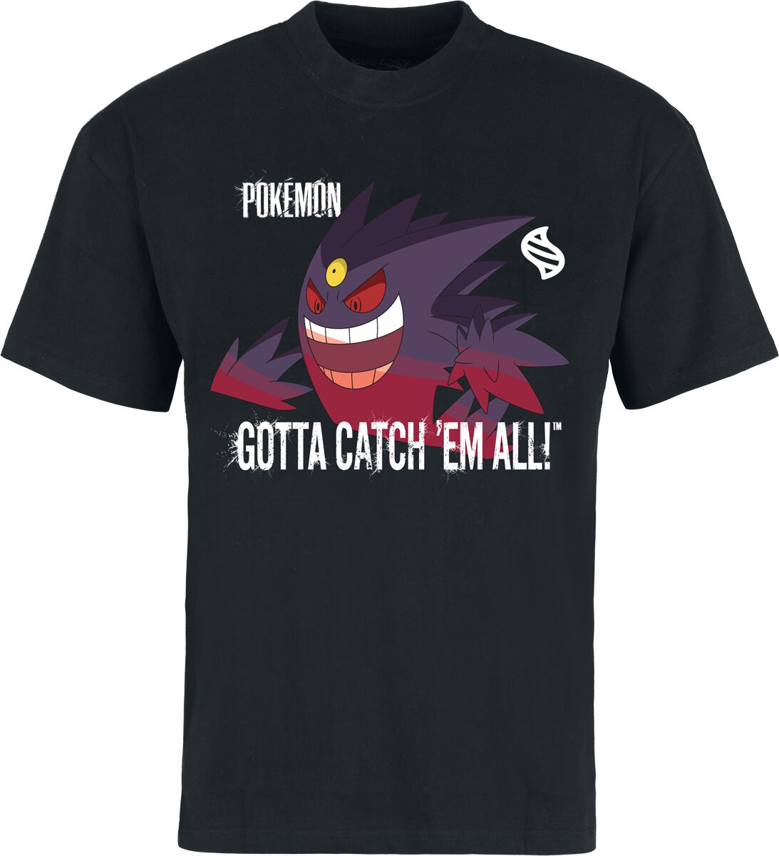 Camiseta  de Pokémon - Mega - Gengar - Hombre - Negro