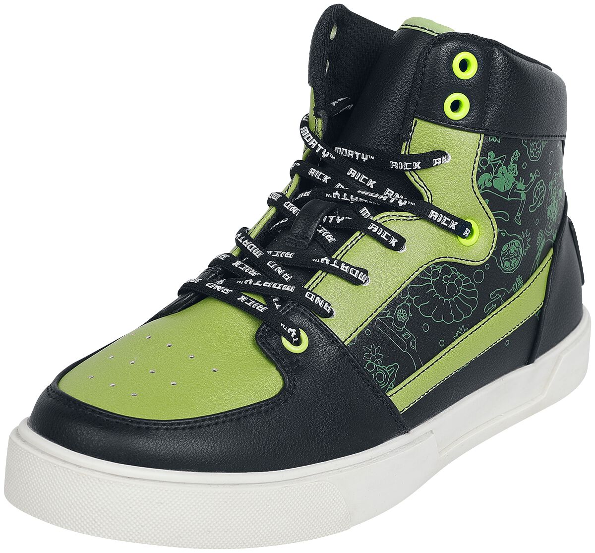 Galactic Sneaker high schwarz/grün von Rick And Morty