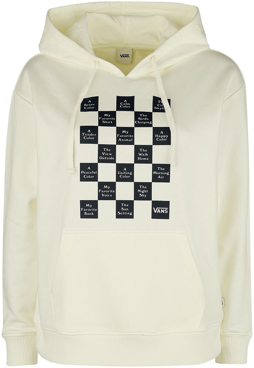 Vans Checkerboard 21 Hoodie Kapuzenpullover altweiß