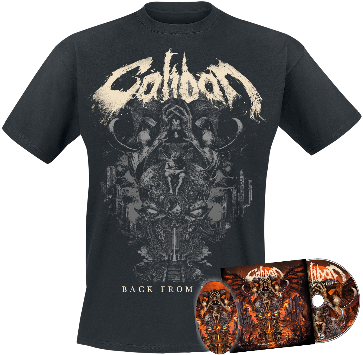 CD  av Caliban - Back From Hell -  - svart