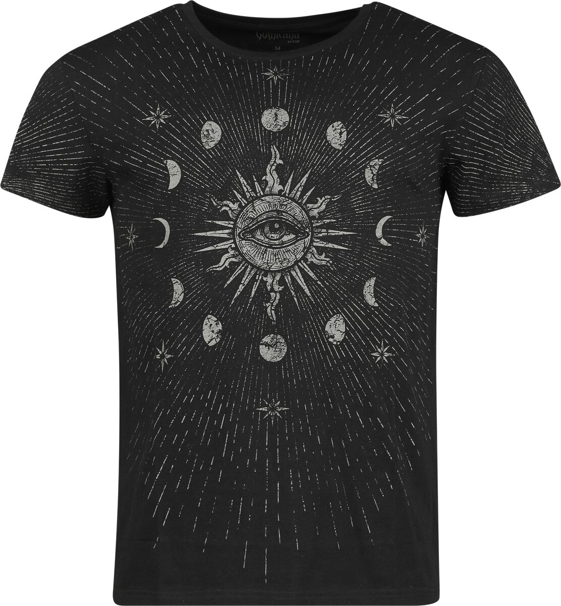 Gothicana by EMP T-Shirt - T-Shirt with Moon Phases and Sun - S bis XXL - für Männer - Größe XXL - schwarz