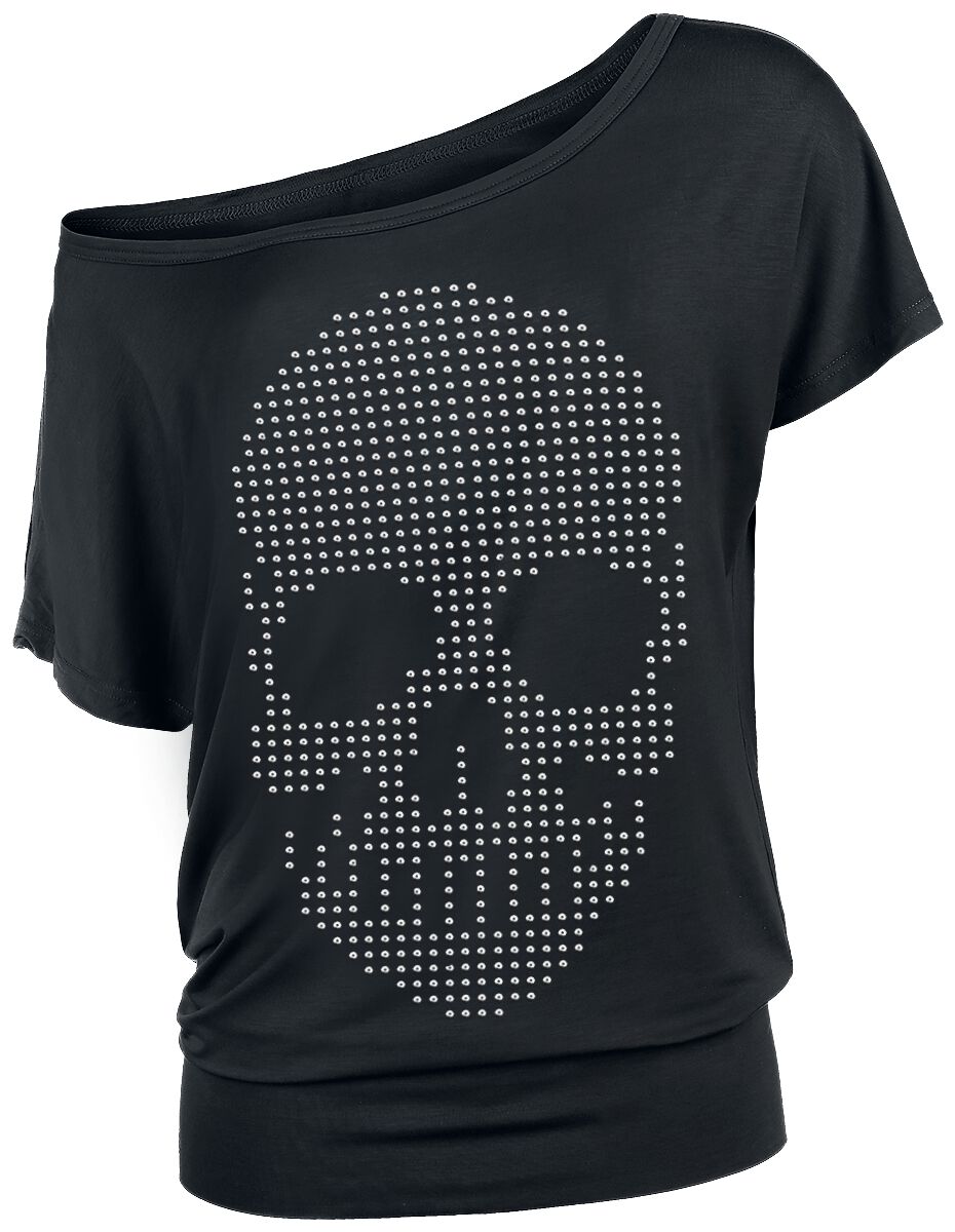 T-Shirt Manches courtes de Full Volume by EMP - T-Shirt Avec Crâne Clouté - XS à 4XL - pour Femme - 