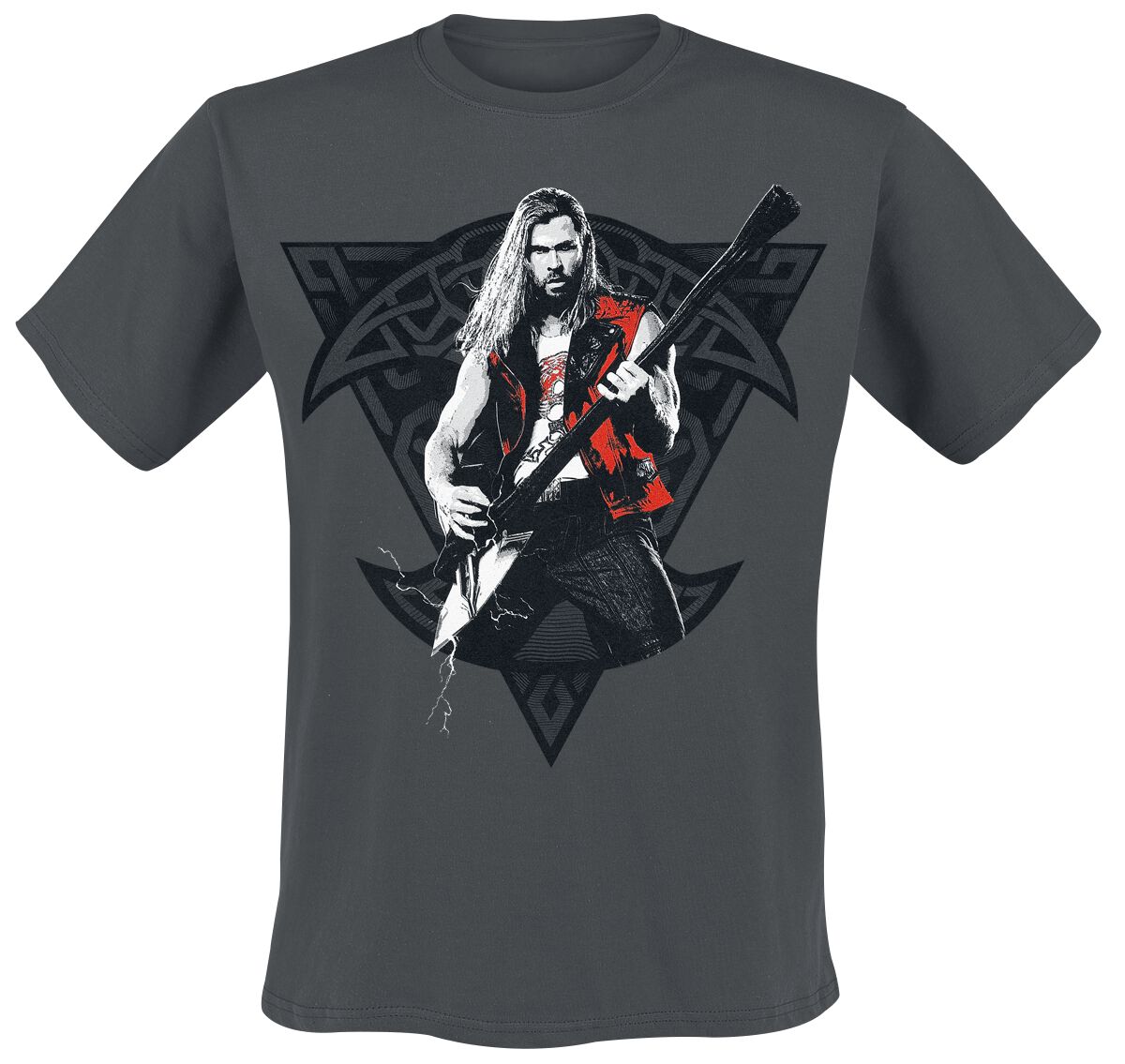 Thor Love And Thunder - Metal Thor T-Shirt grey