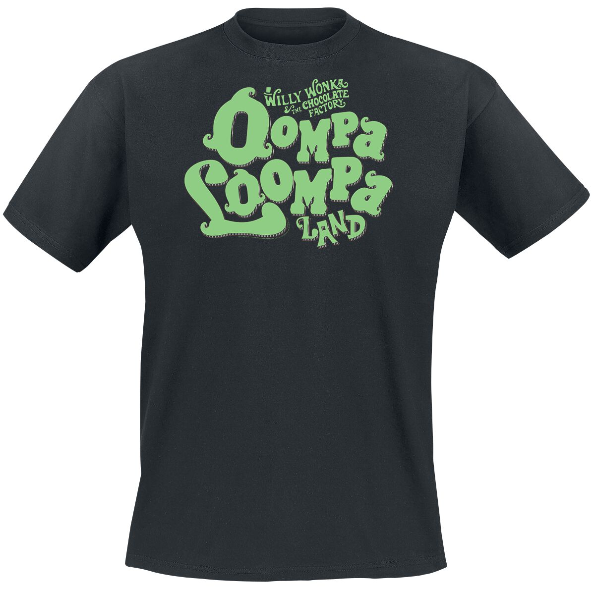 Image of Willy Wonka And The Chocolate Factory Oompa Loompa Land T-Shirt schwarz