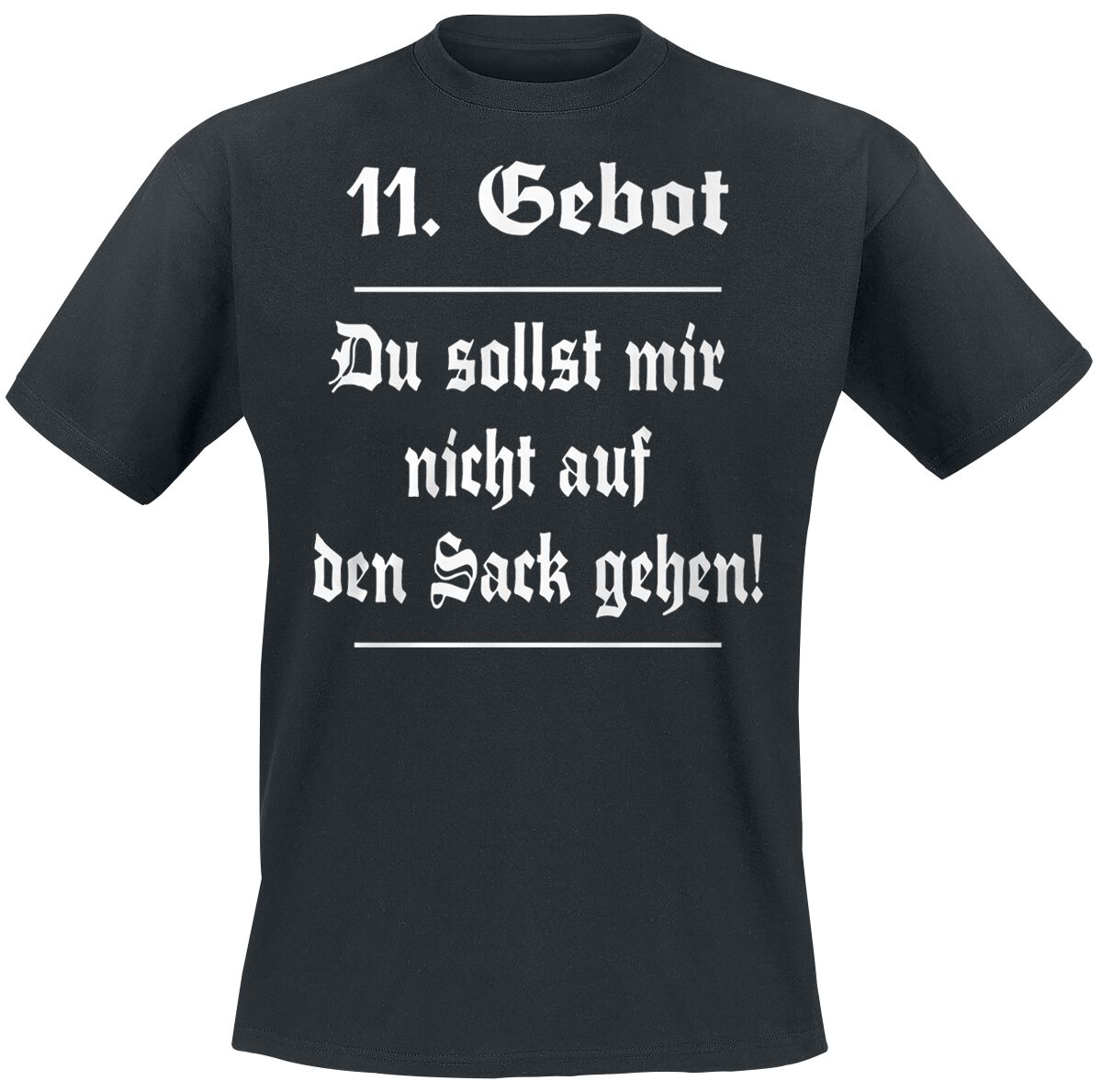 Sprüche T-Shirt - 11. Gebot - S bis 5XL - für Männer - Größe S - schwarz