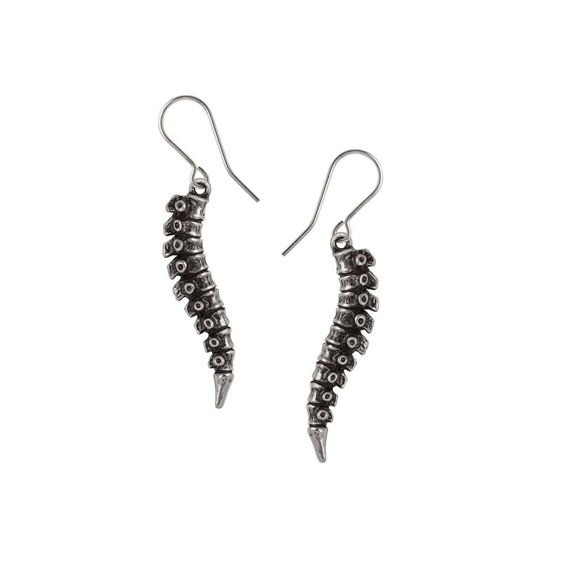 Alchemy Gothic - Gothic Ohrhänger - Spine Earring - für Damen - silberfarben