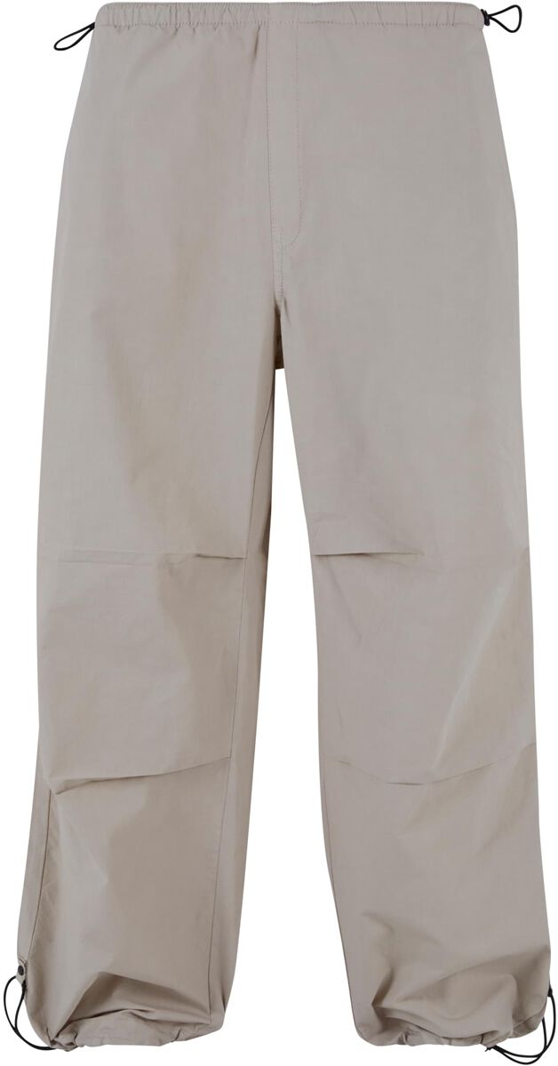 Levně Urban Classics Popelínové kalhoty v parašutistickém stylu Baggy kalhoty písková