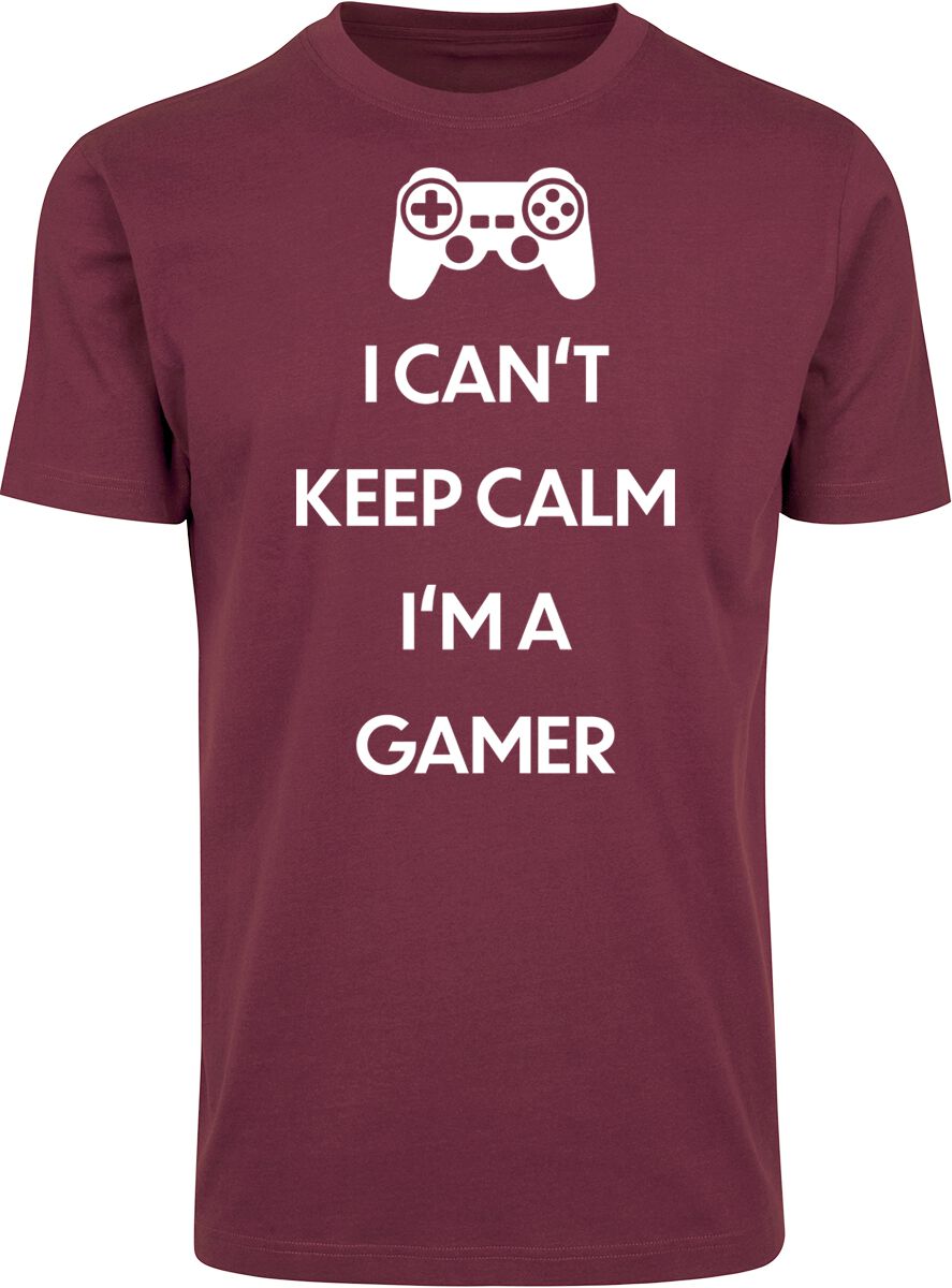 Slogans I Can't Keep Calm. I'm A Gamer T-Shirt dark red