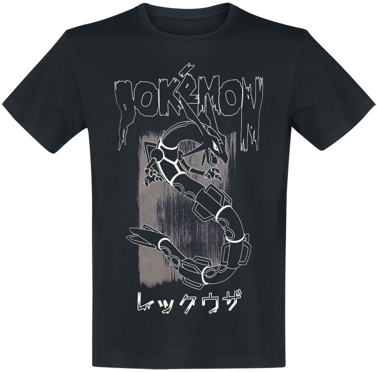 Camiseta  de Pokémon - Rayquaza - Hombre - Negro