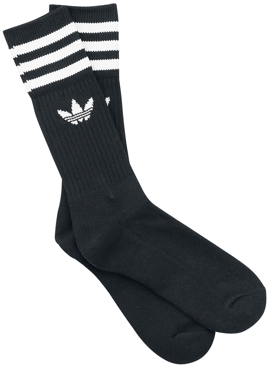 Adidas Solid Crew Sock 3 Pack Socken schwarz weiß