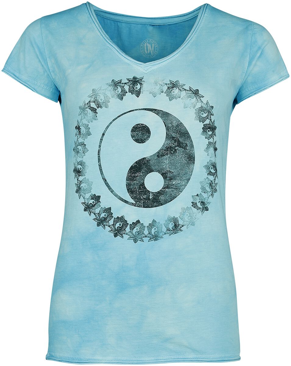T-Shirt Manches courtes Gothic de Outer Vision - Sasha - S à 4XL - pour Femme - bleu