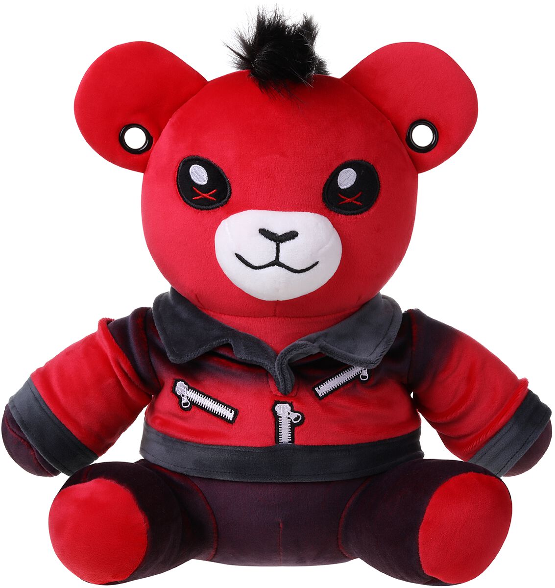 Corimori Ember the Punk Teddy Stuffed Figurine red