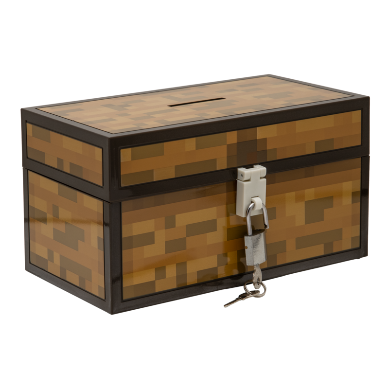 Minecraft  Money Box - Minecraft Chest Money Box - multicolour