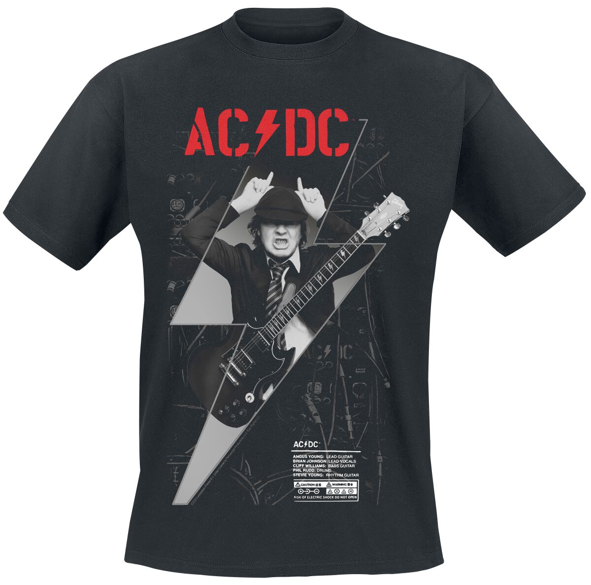 Image of AC/DC PWR UP - Lightning Angus T-Shirt schwarz