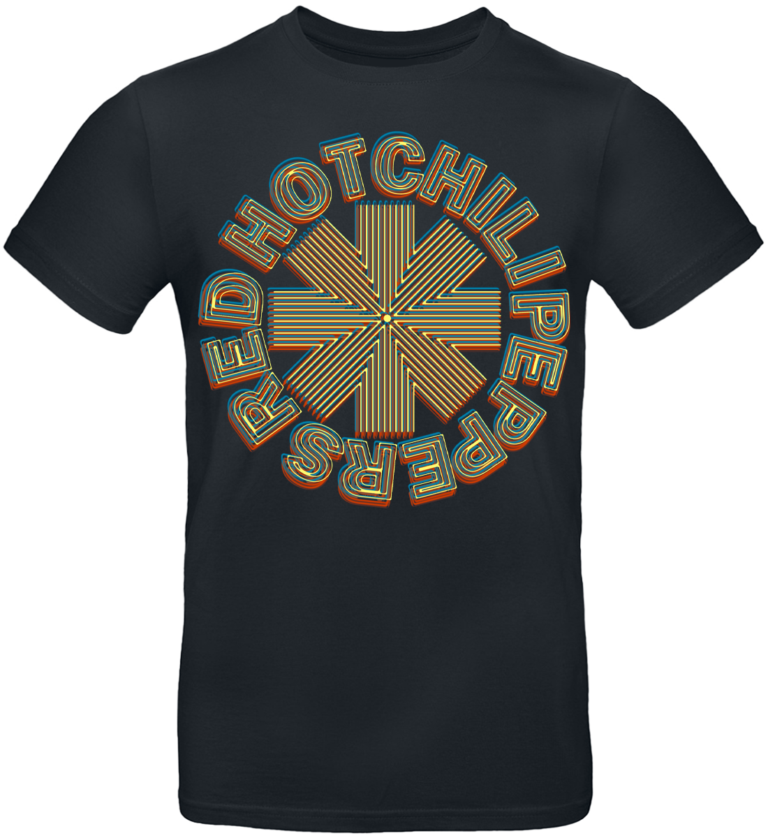 Red Hot Chili Peppers  T-Shirt - Abstract Logo - for Men - black