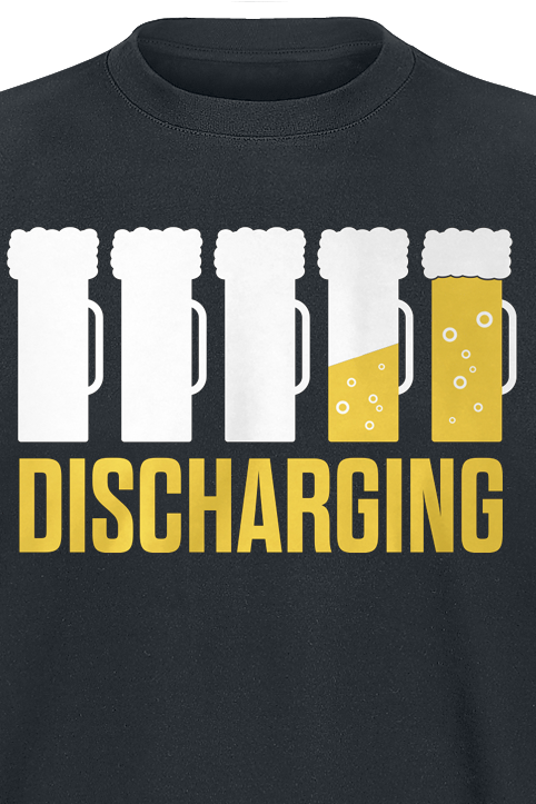 Alkohol & Party T-Shirt - Discharging - S bis 3XL - für Männer - Größe L - schwarz
