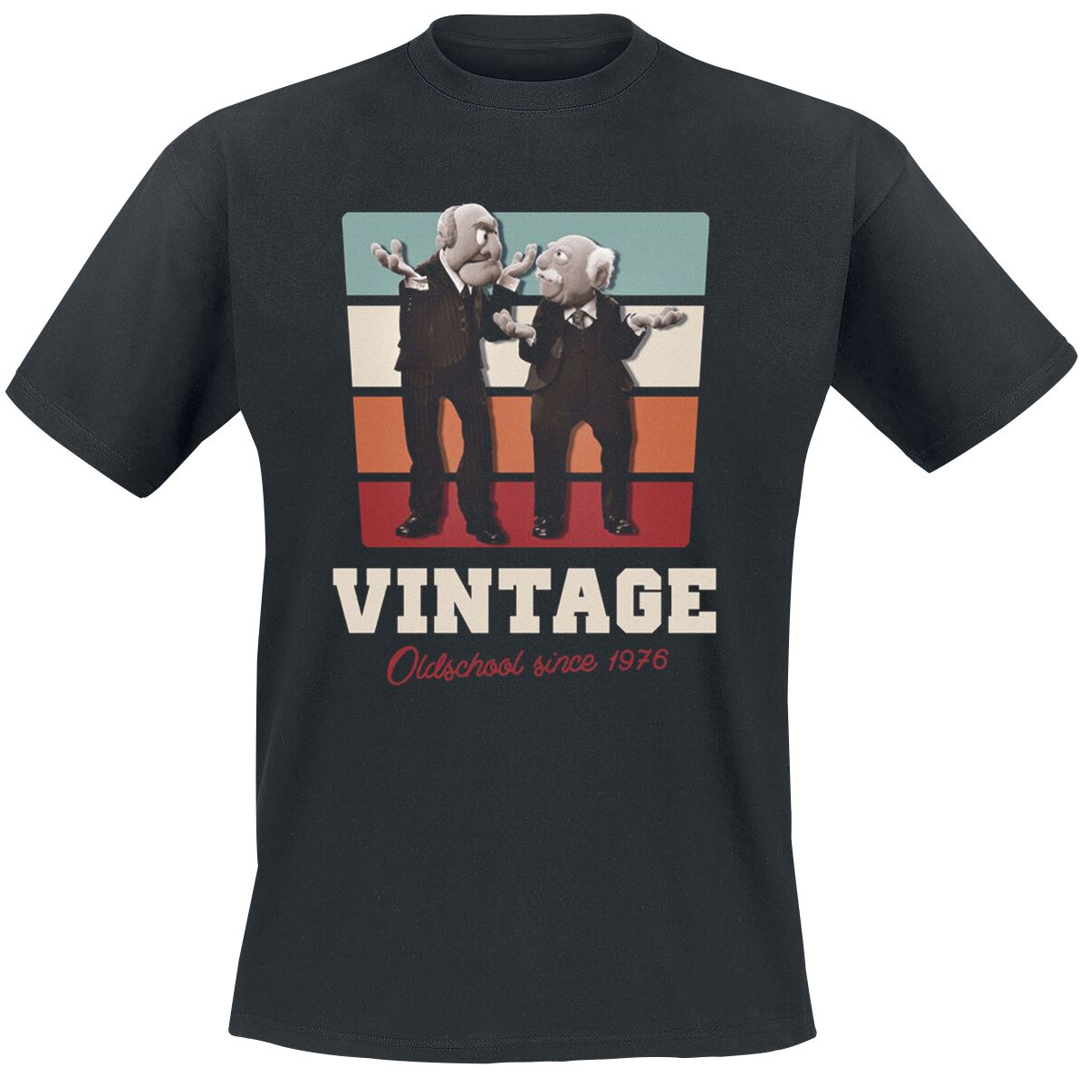 The Muppets Vintage 76 - Waldorf und Statler T-Shirt black