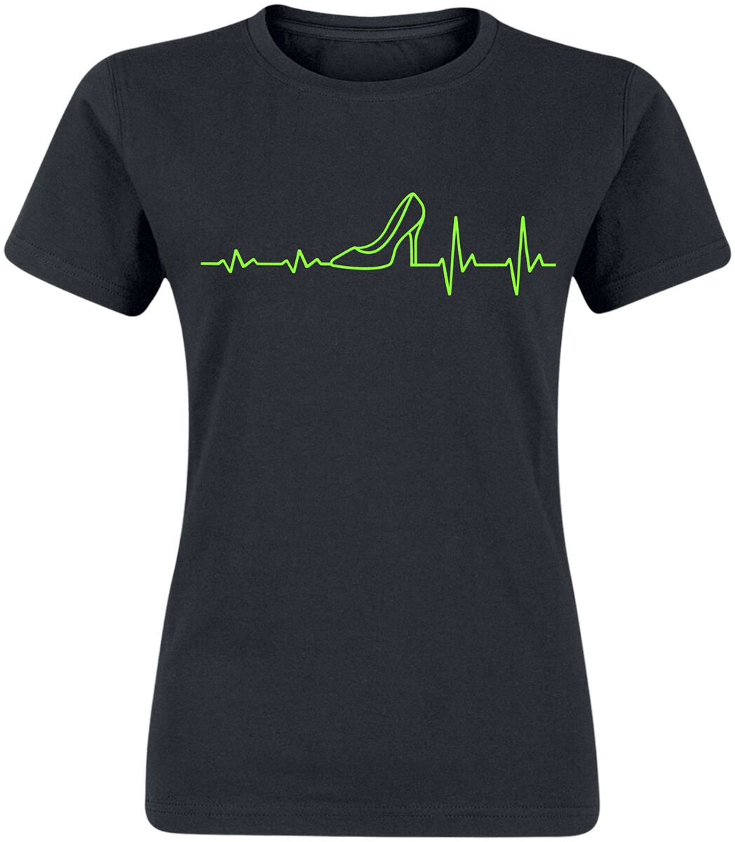 Sprüche EKG – Schuhe T-Shirt schwarz Sprüche EKG – Schuhe T-Shirt schwarz