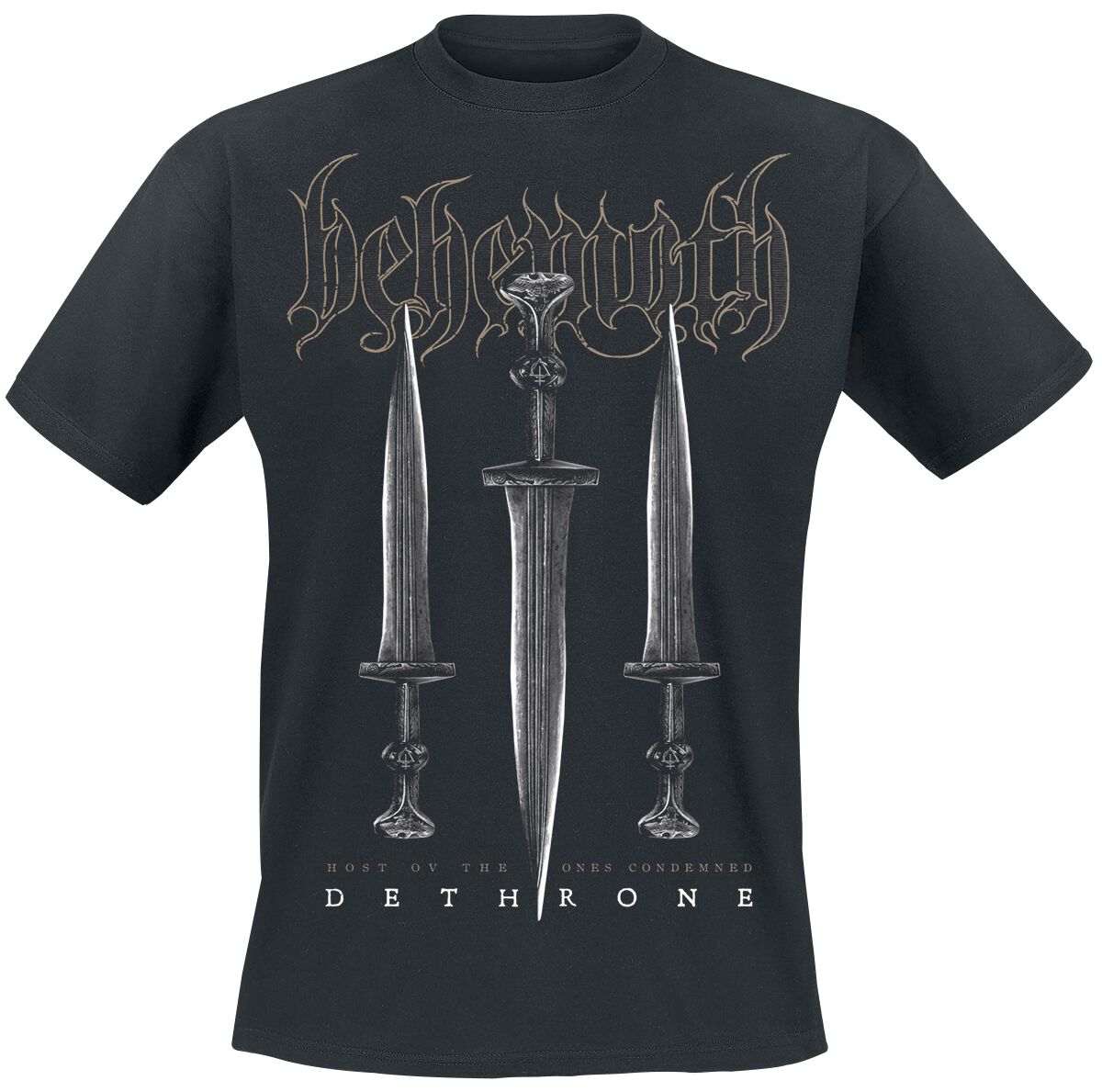 Behemoth T-Shirt – Dethrone – S bis M – für Männer – Größe M – schwarz  – Lizenziertes Merchandise!
