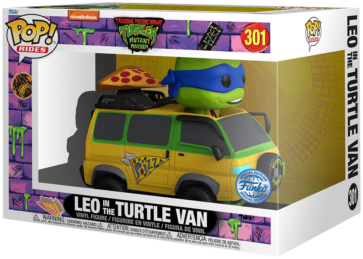 Teenage Mutant Ninja Turtles Leon in the Turtle Van (Pop! Ride Super Deluxe) Vinyl Figur 301 Funko Pop! multicolor