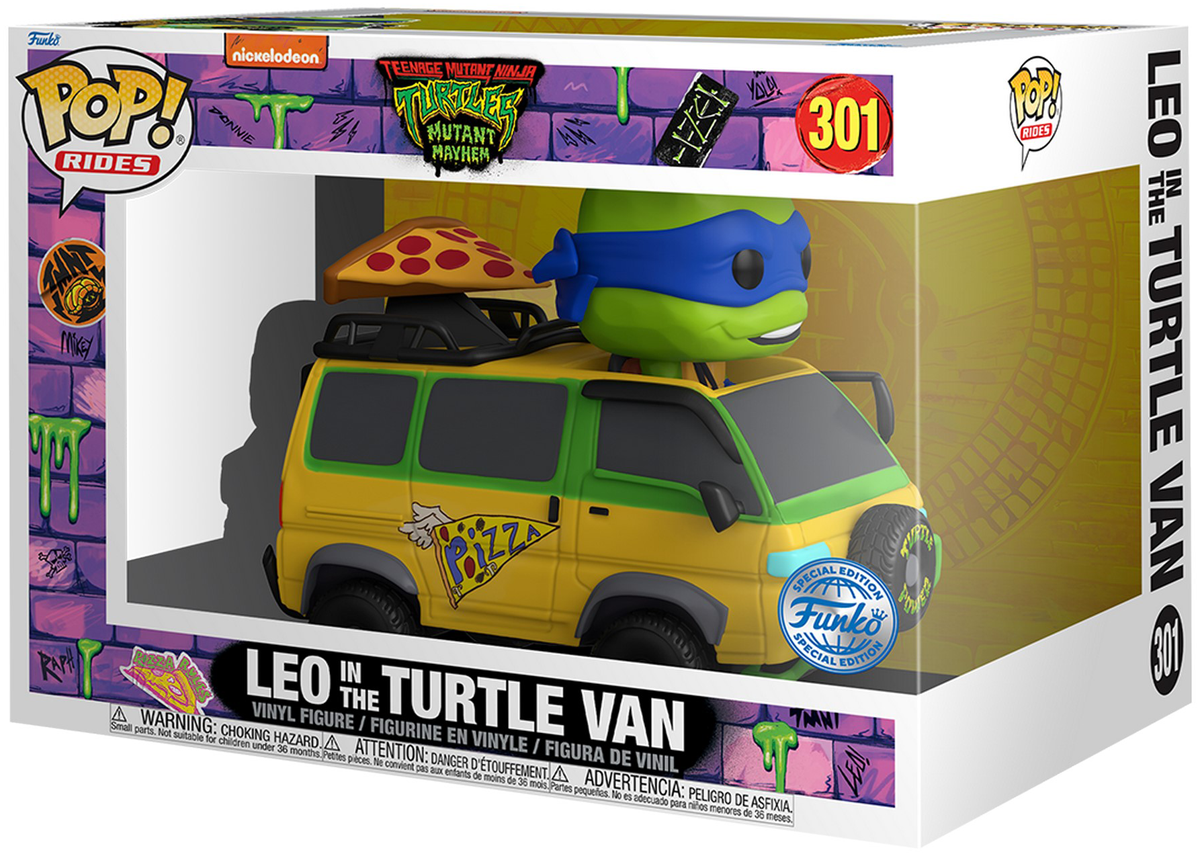 Teenage Mutant Ninja Turtles - Leon in the Turtle Van (Pop! Ride Super Deluxe) Vinyl Figur 301 - Funko Pop! Figur - multicolor