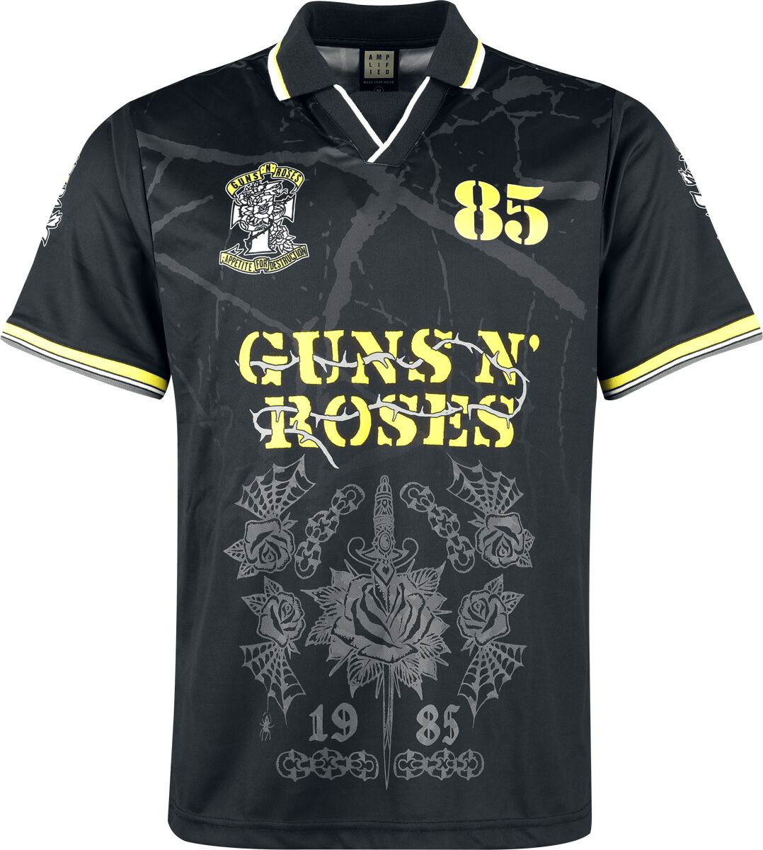 Trikot - Welcome To The Jungle Rock FC - S bis 4XL - für Männer - Größe L - schwarz - Lizenziertes Merchandise! - Männer - male