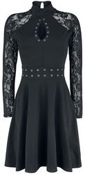 Turn Up Lace Dress, Gothicana by EMP, Mittellanges Kleid
