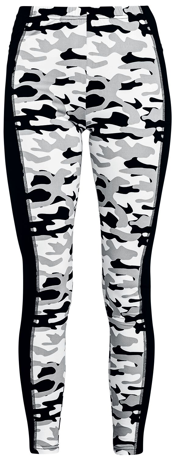 Rock Rebel by EMP Leggings with All-Over Camouflage Print Leggings white grey