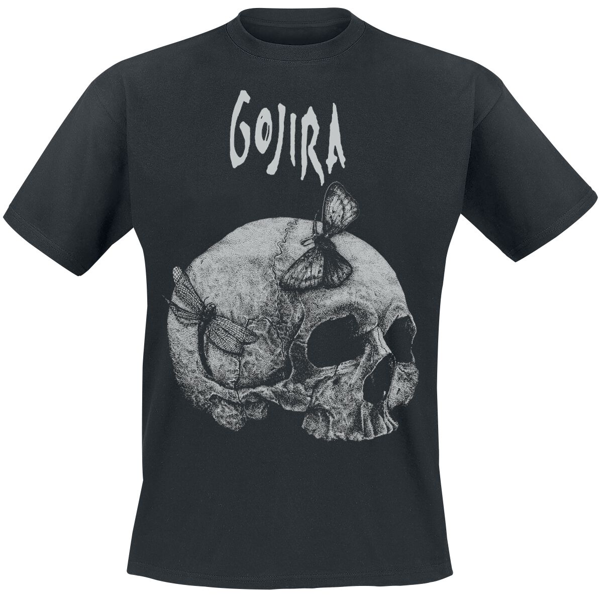 Image of Gojira Moth Skull T-Shirt schwarz