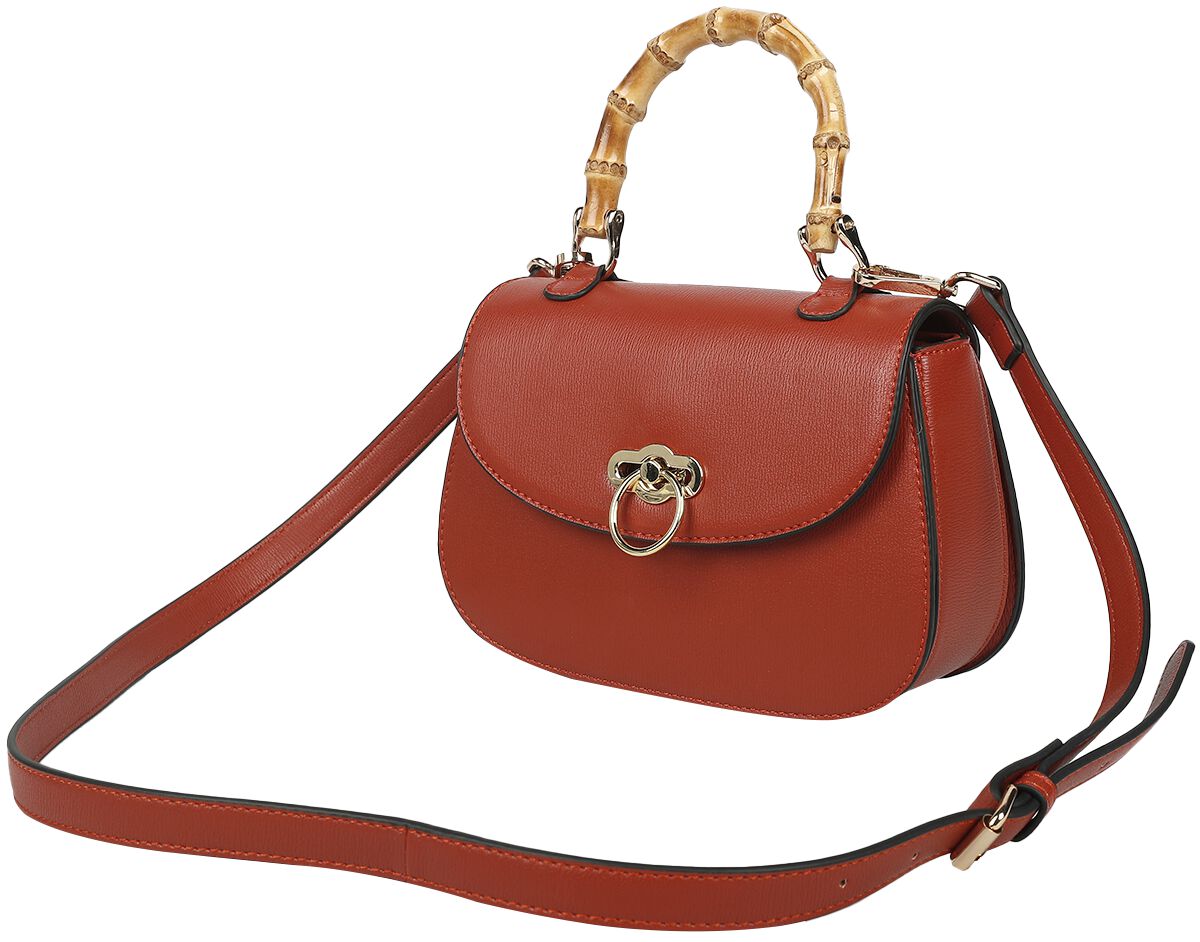 Image of Borsetta di Voodoo Vixen - Handbag with handle in bamboo look - Donna - rosso marrone