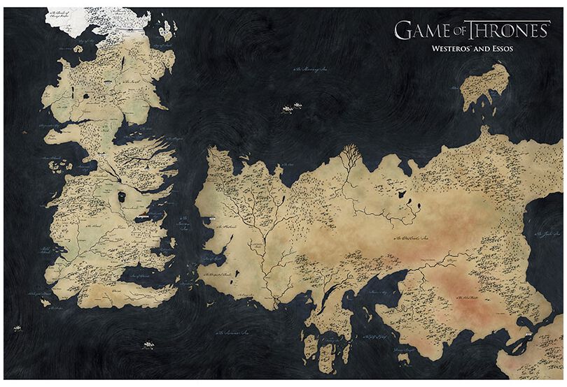 Game of Thrones Westeros Map Poster multicolor