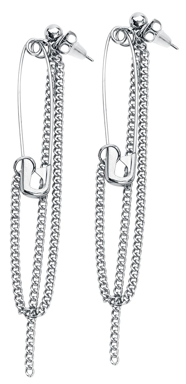 Wildkitten® Safety Pin Earrings Earring Set silver coloured