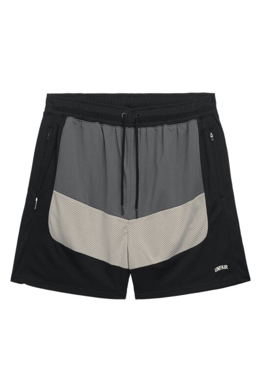 Shorts Di Unfair Athletics - Three Tone Mesh Shorts Grey/Black - S A 3XL - Uomo - Grigio/Nero-image