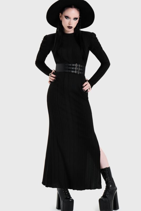 KIHILIST by KILLSTAR - Gothic Långklänning - NOIR BACK CUT OUT MAXI DRESS - XS 4XL - för Dam - svart