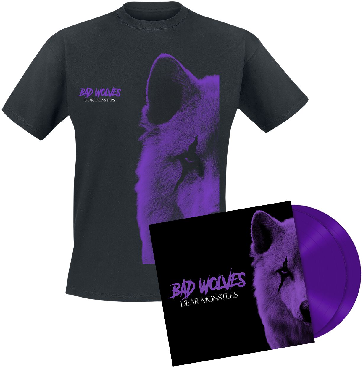 Image of Bad Wolves Dear Monsters 2-LP & T-Shirt Standard