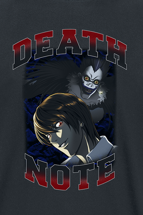 Death Note - Anime T-Shirt - Varsity - S bis XXL - für Männer - Größe M - schwarz  - Lizenzierter Fanartikel