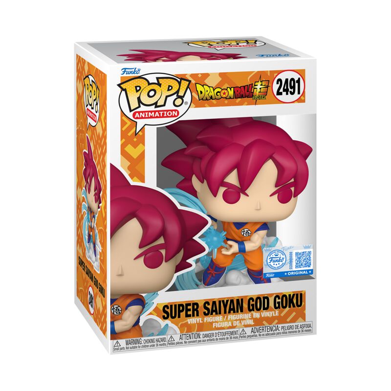 Dragon Ball - God Red Goku (Chase Edition möglich) Vinyl Figur 2491 - Funko Pop! Figur - Funko Shop Deutschland - Lizenzierter Fanartikel