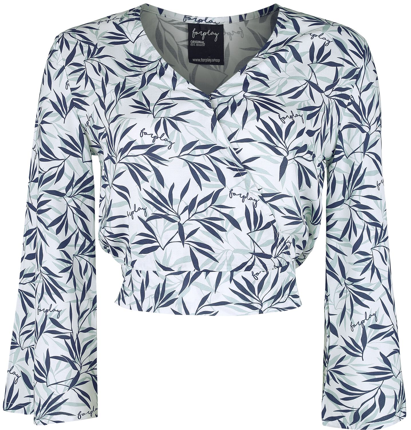 Chemise manches longues de Forplay - Maya - L à 3XL - pour Femme - bleu