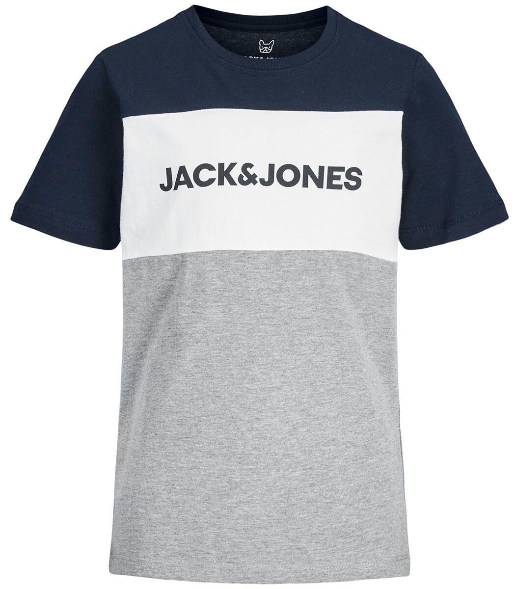 Jack & Jones Logo Block T-Shirt greying navy