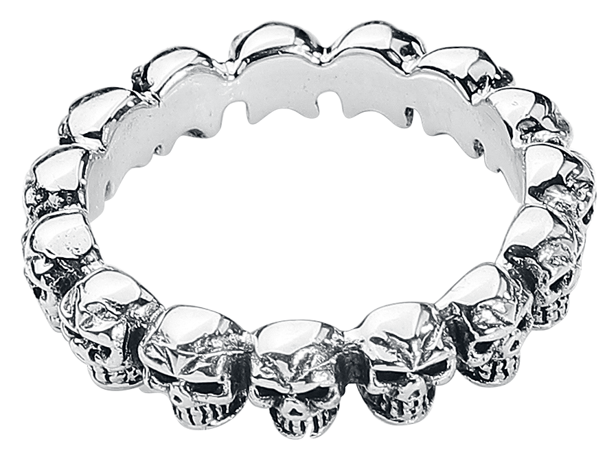 etNox Schädel Ring silberfarben - 13.34% Rabatt